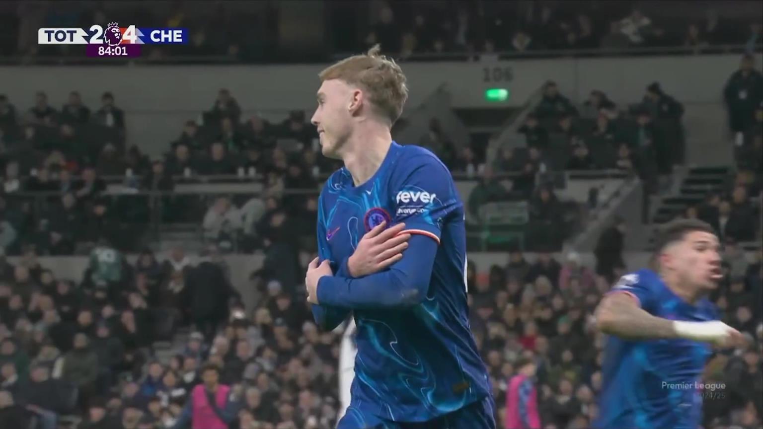 切爾西4-2熱刺！薩爾背后踢倒帕爾默送點，帕爾默勺子點球破門