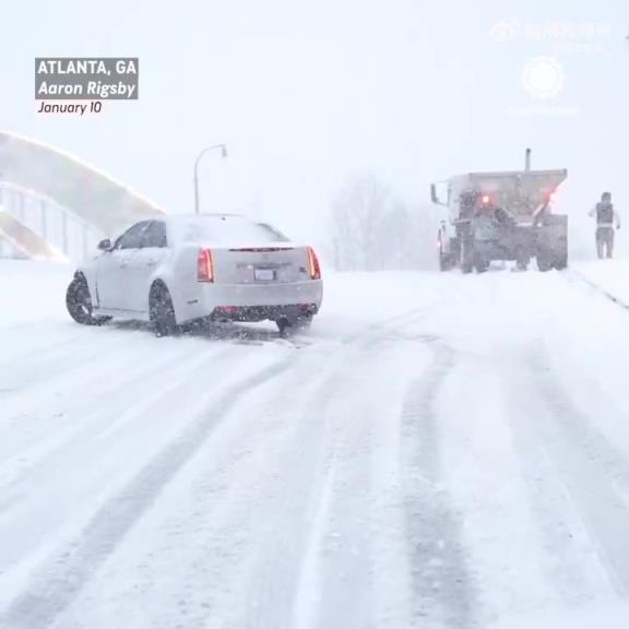 火箭和老鷹的比賽延期！亞特蘭大這雪下得，連車子都走不動(dòng)道了！