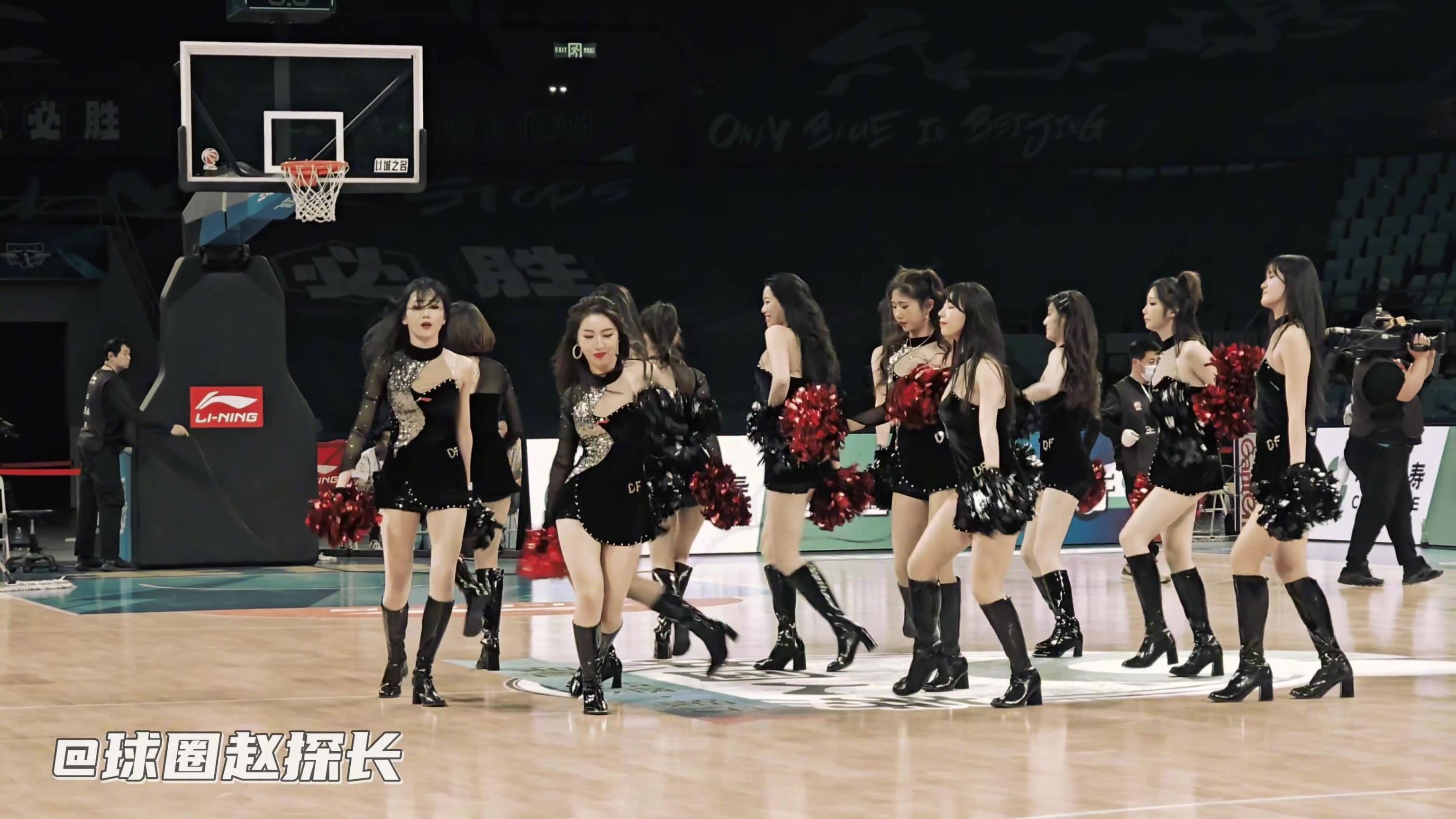 Show time??！北京首鋼啦啦寶貝曼妙身姿熱舞黑色誘惑